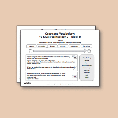 ! Y6 ALL Autumn Music Oracy Tasks OT