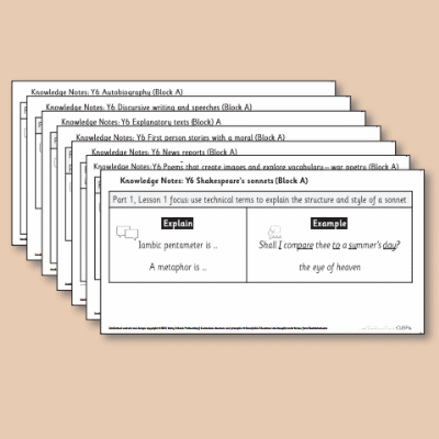 ! Y6 ALL Autumn Writing Knowledge Notes KN