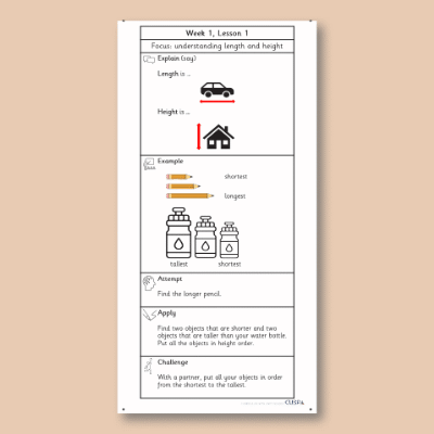 Y1 Maths 2 (Measurement) Knowledge Notes KN