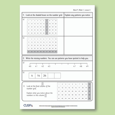 Image of Year 1 Maths 9 (Number and Place Value) Additional Resources AR CUSP Resource