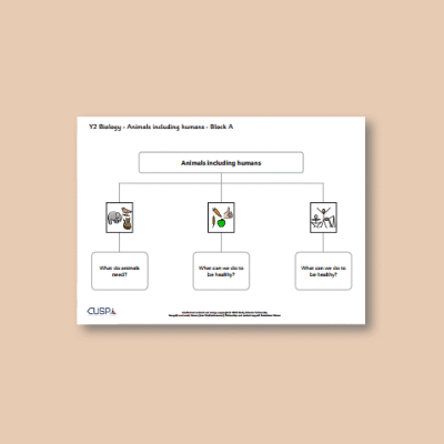 Image of Year 02 Science (Animals, including Humans - Block A) Curriculum Navigator CUSP ResourceAccess Autumn 140x195mm Printed in Black; 1 Leaf Set in pads of 16