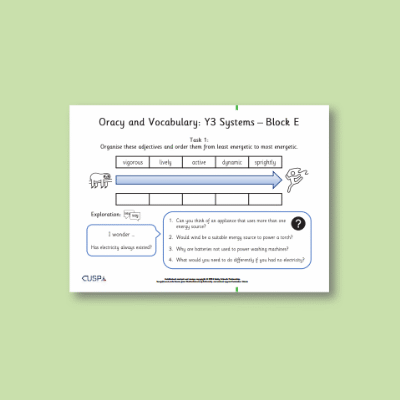 Lg_Y3 Design and Technology E (Systems) Oracy Tasks OT