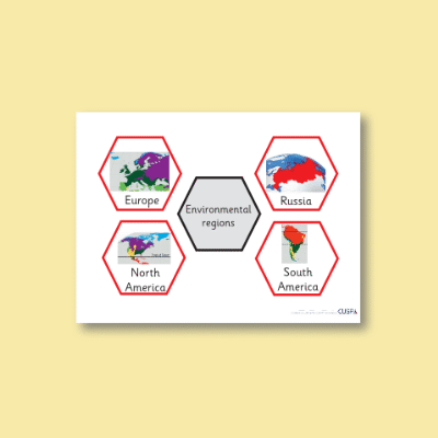Image of Year 4 Geography (Map Skills: Environmental Regions of Europe, Russia, North and South America) AR1 Structured Assessment Option 1 CUSP Resource