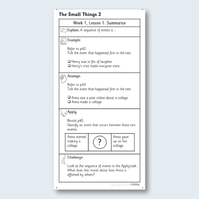 Y4 Reading (The Small Things 2) Knowledge Notes KN