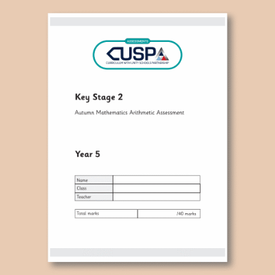Image of Year 5 Autumn Maths Arithmetic Assessment Booklet CUSP Resource