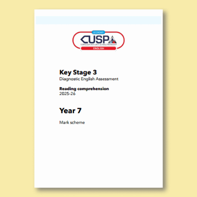 Image of Year 07 7 Summer Reading Mark Scheme CUSP Resource