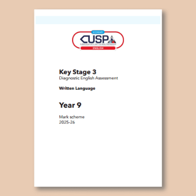 Image of Year 09 9 Autumn Written Language Mark Scheme CUSP Resource