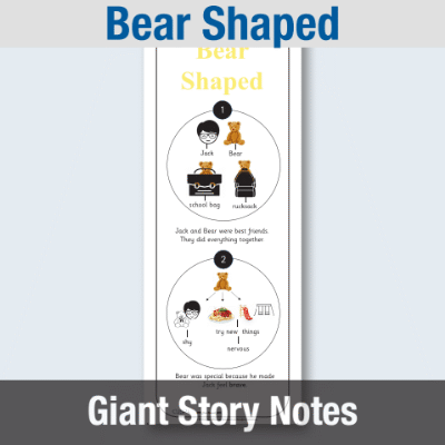 Image of EY Bear Shaped - Giant Story Notes GSN CUSP Resource