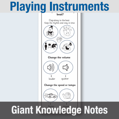 Image of EY Playing Instruments - Giant Knowledge Notes GKN CUSP Resource