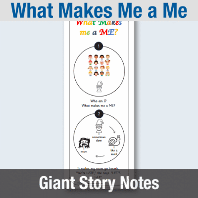 Image of EY What Makes Me a Me - Giant Story Notes GSN CUSP Resource