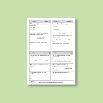 Y1 Geography (Hot and Cold Locations) Vocabulary Questions VQ