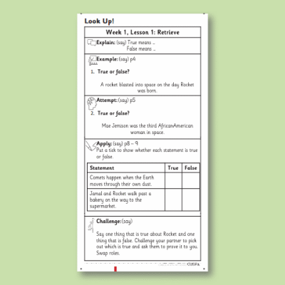 Y1 Reading (Look Up!) Knowledge Notes KN