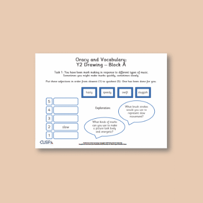 Y2 Art and Design A (Drawing) Oracy Tasks OT