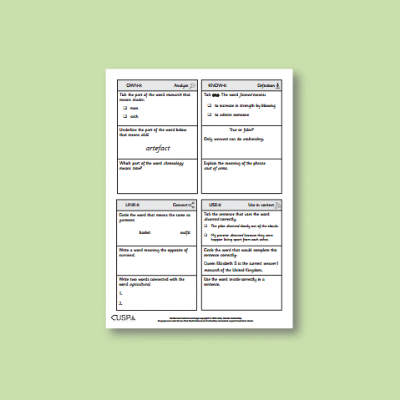 Y2 History (Significant Historical Events, People, Places: Haverhill) Vocabulary Questions VQ