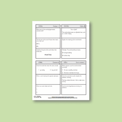 Y2 History (Significant Historical Events, People, Places: Ipswich) Vocabulary Questions VQ