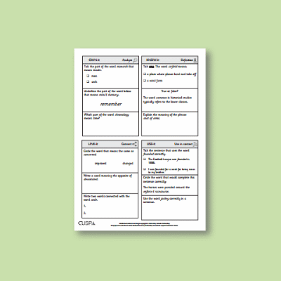 Y2 History (Significant Historical Events, People, Places: Newmarket) Vocabulary Questions VQ