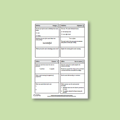 Y2 History (Significant Historical Events, People, Places: Sudbury) Vocabulary Questions VQ