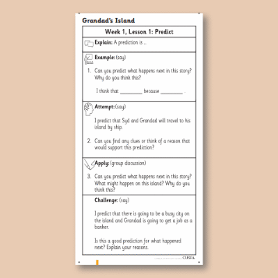 Y2 Reading (Grandad's Island) Knowledge Notes KN