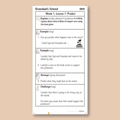 Y2 Reading (Grandad's Island) Knowledge Notes SKN