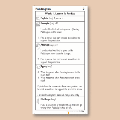Y2 Reading (Paddington 2) Knowledge Notes KN