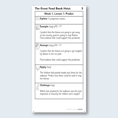 Y3 Reading (The Great Food Bank Heist 3) Knowledge Notes KN