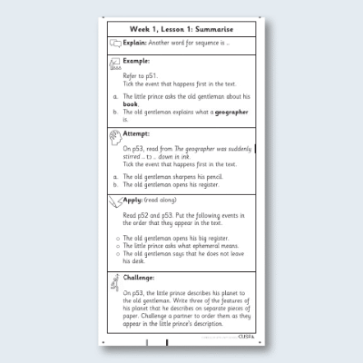 Y3 Reading (The Little Prince 2) Knowledge Notes SKN