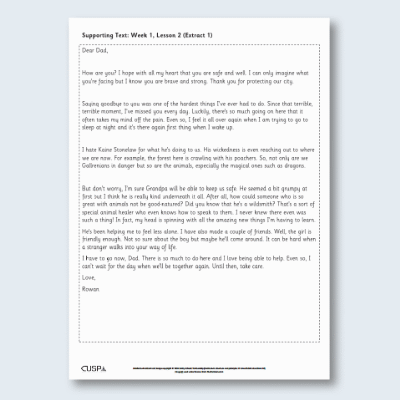Y3 Reading (Wildsmith - Into the Dark Forest 3) Supporting Texts ST