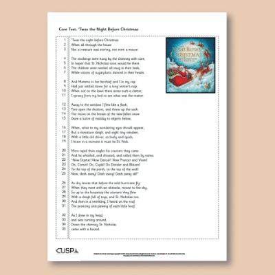 Y3 Reading ('Twas the Night Before Christmas) Core Text