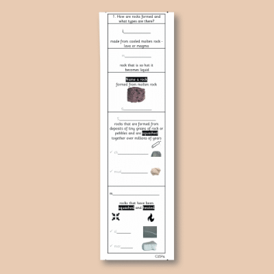 Y3 Science (Revisit Rocks) Knowledge Notes SKN