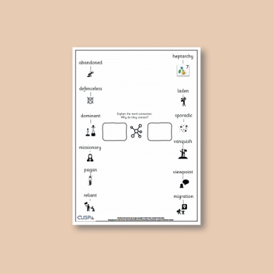 Y4 History (Study Britain's Settlement by Anglo-Saxons and Scots) Word Connections WC