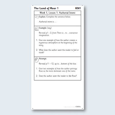 Y4 Reading (The Land of Roar 1) Knowledge Notes KN