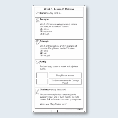 Y4 Reading (The Borrowers 1) Knowledge Notes SKN