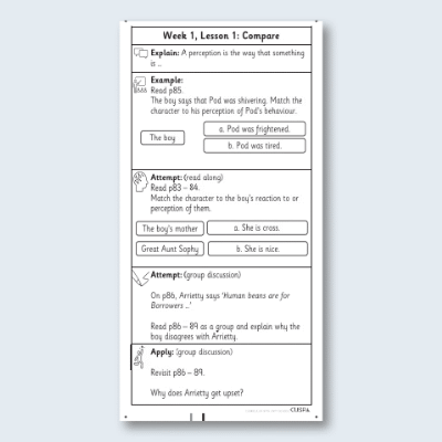 Y4 Reading (The Borrowers 2) Knowledge Notes SKN