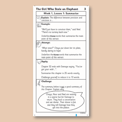 Y4 Reading (The Girl Who Stole an Elephant 3) Knowledge Notes KN