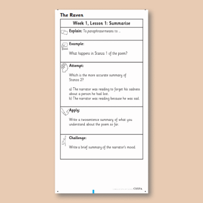 Y4 Reading (The Raven) Knowledge Notes KN