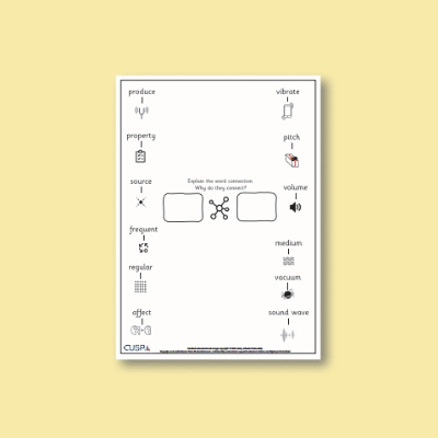 Y4 Science (Sound) Word Connections WC