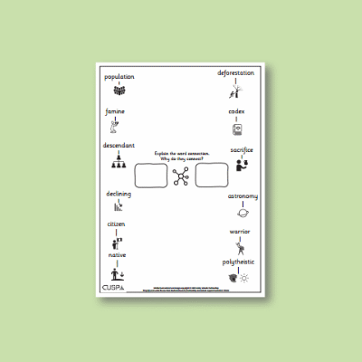 Y5 History (Study a non-European society that contrasts with British history: Maya) Word Connections WC