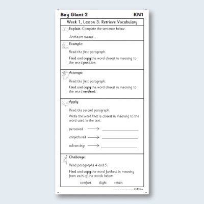 Y5 Reading (Boy Giant 2) Knowledge Notes KN