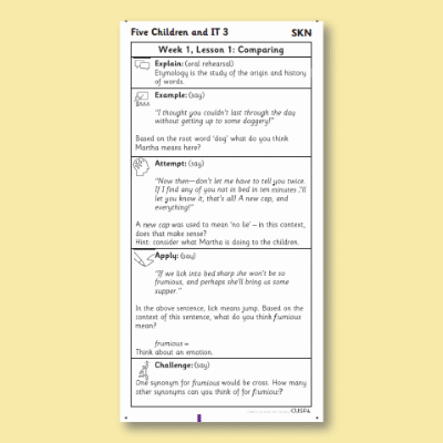 Y5 Reading (Five Children and It 3) Knowledge Notes SKN