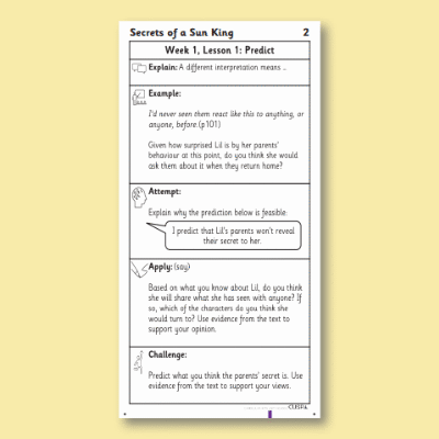 Y5 Reading (Secrets of a Sun King 2) Knowledge Notes KN