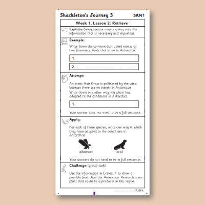 Y5 Reading (Shackleton's Journey 3) Knowledge Notes SKN