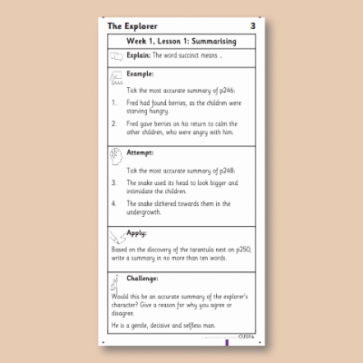 Y5 Reading (The Explorer 3) Knowledge Notes KN