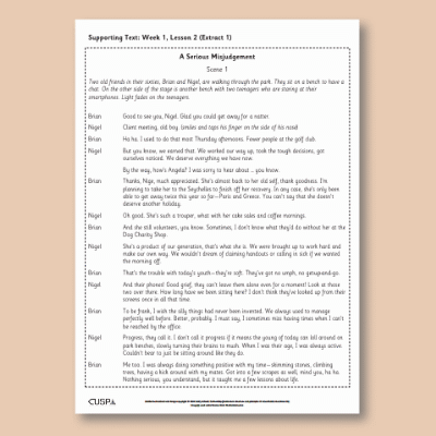 Y6 Reading (Rooftoppers 2) Supporting Texts ST