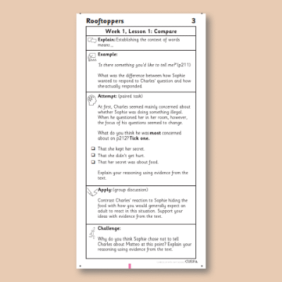 Y6 Reading (Rooftoppers 3 & The Listeners) Knowledge Notes KN