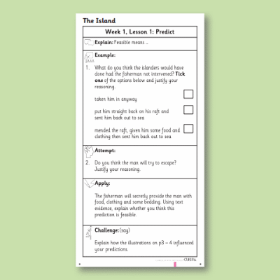 Y6 Reading (The Island) Knowledge Notes KN