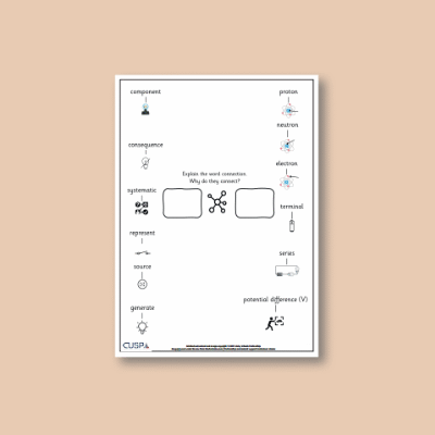 Y6 Science (Electricity) Word Connections WC