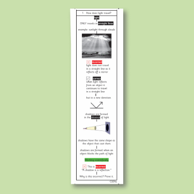 Y6 Science (Light) Knowledge Notes KN