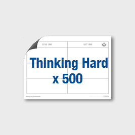 Thinking Hard: Give One Get One