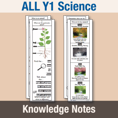 ! Y1 ALL Autumn Science Knowledge Notes KN