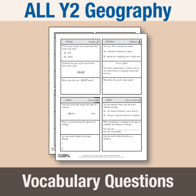 ! Y2 ALL Autumn Geography Vocabulary Questions VQ